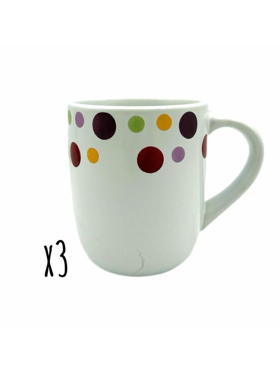 The Pampered Chef Other - Set of 3 Vintage Pampered Chef Simple Additions Dots Coffee Mugs